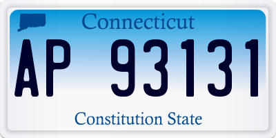 CT license plate AP93131