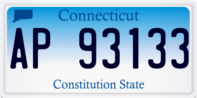 CT license plate AP93133