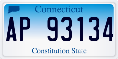 CT license plate AP93134