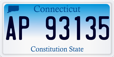 CT license plate AP93135