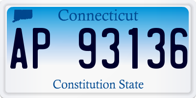 CT license plate AP93136