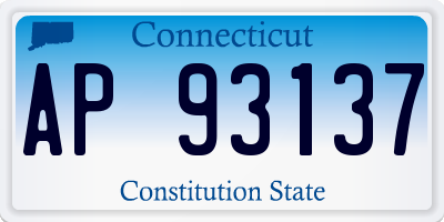 CT license plate AP93137