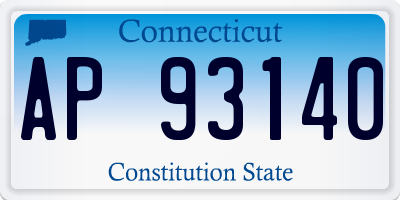 CT license plate AP93140