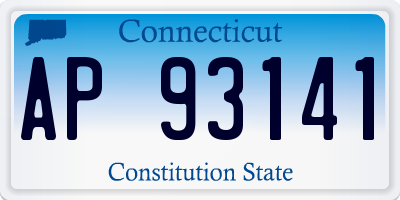 CT license plate AP93141