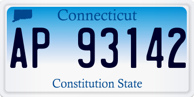 CT license plate AP93142