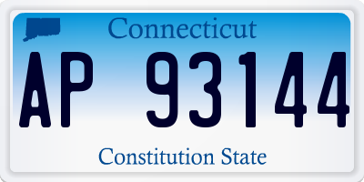 CT license plate AP93144