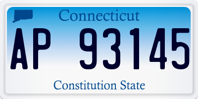 CT license plate AP93145