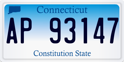 CT license plate AP93147