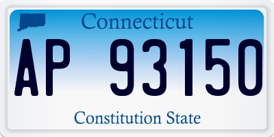 CT license plate AP93150