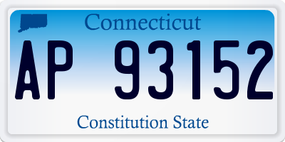 CT license plate AP93152