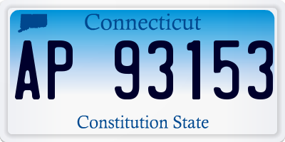 CT license plate AP93153