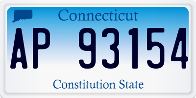 CT license plate AP93154