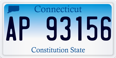 CT license plate AP93156