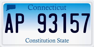 CT license plate AP93157