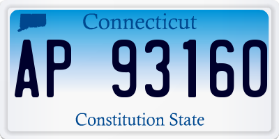 CT license plate AP93160