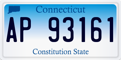 CT license plate AP93161