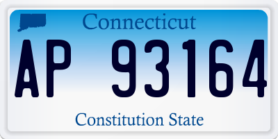 CT license plate AP93164