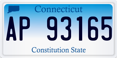 CT license plate AP93165