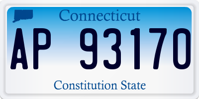 CT license plate AP93170