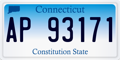 CT license plate AP93171