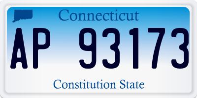 CT license plate AP93173