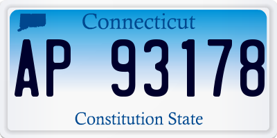 CT license plate AP93178