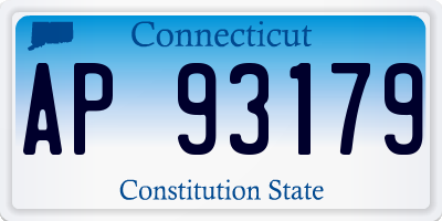 CT license plate AP93179