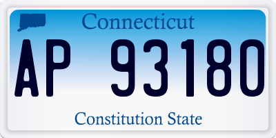 CT license plate AP93180