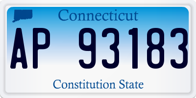 CT license plate AP93183