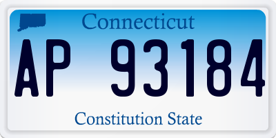 CT license plate AP93184