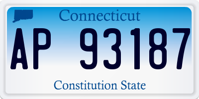 CT license plate AP93187