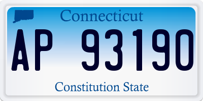 CT license plate AP93190