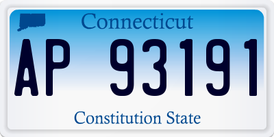 CT license plate AP93191