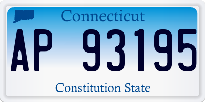 CT license plate AP93195