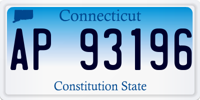 CT license plate AP93196