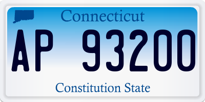 CT license plate AP93200