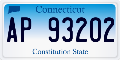 CT license plate AP93202