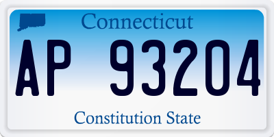 CT license plate AP93204