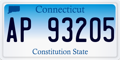 CT license plate AP93205