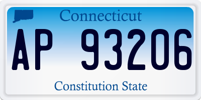 CT license plate AP93206