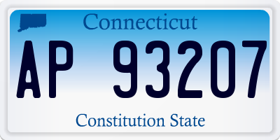 CT license plate AP93207