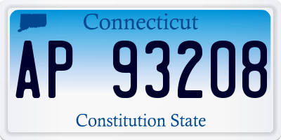 CT license plate AP93208