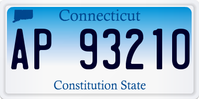 CT license plate AP93210