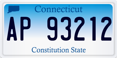 CT license plate AP93212