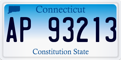 CT license plate AP93213