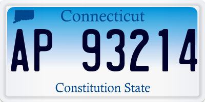 CT license plate AP93214