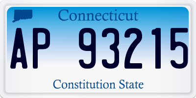 CT license plate AP93215