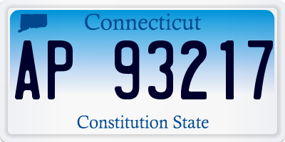 CT license plate AP93217