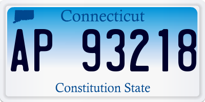 CT license plate AP93218