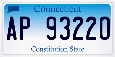 CT license plate AP93220